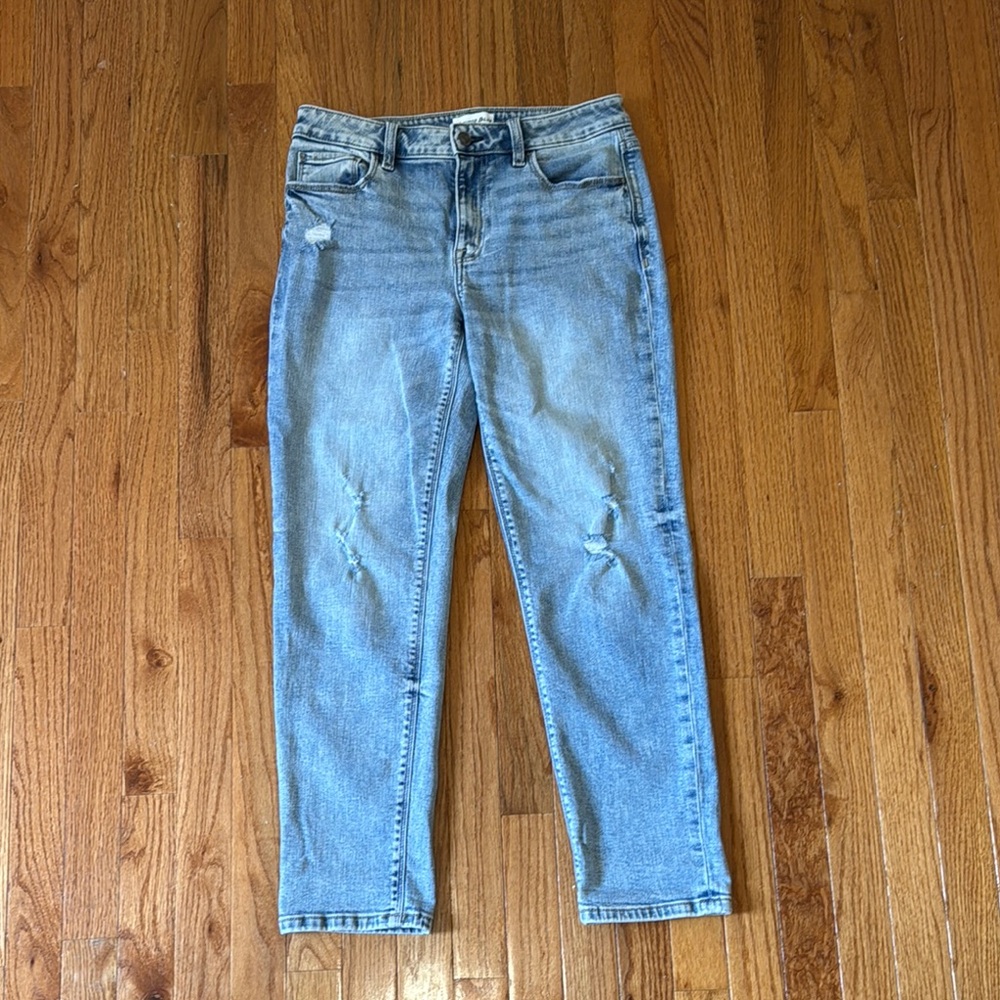 Studio Blue Mid Rise Girlfriend Jean